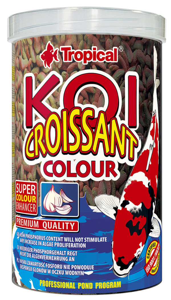Koi Croissant Colour Koifutter Teichfutter Tropical 1L